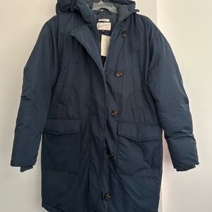 NWT Women's Navy Puffer Coat jacket size XS